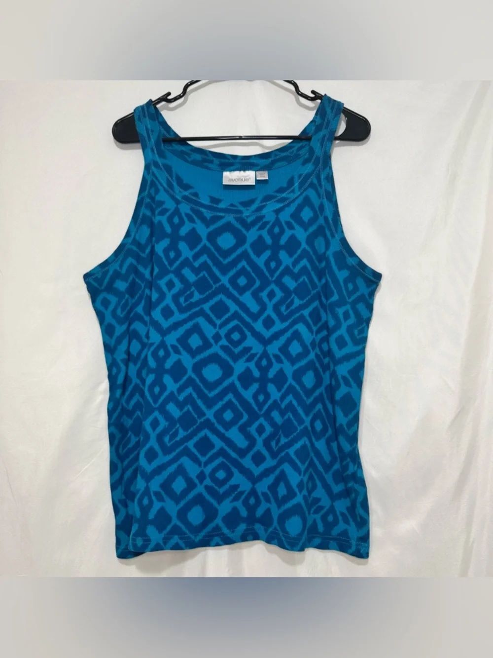 Blue Avenue Geometric Tank Top